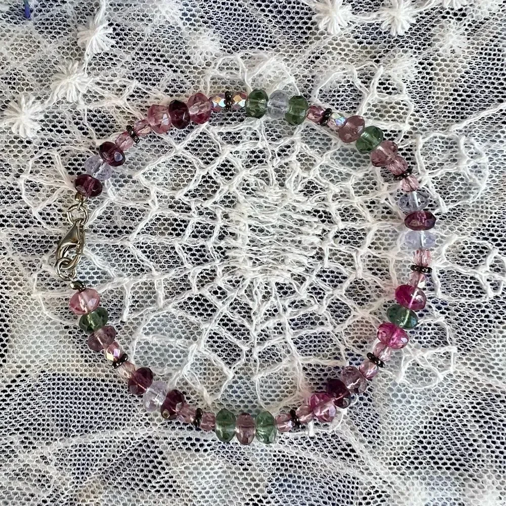 Dainty Vintage Gemstone Bracelet 925